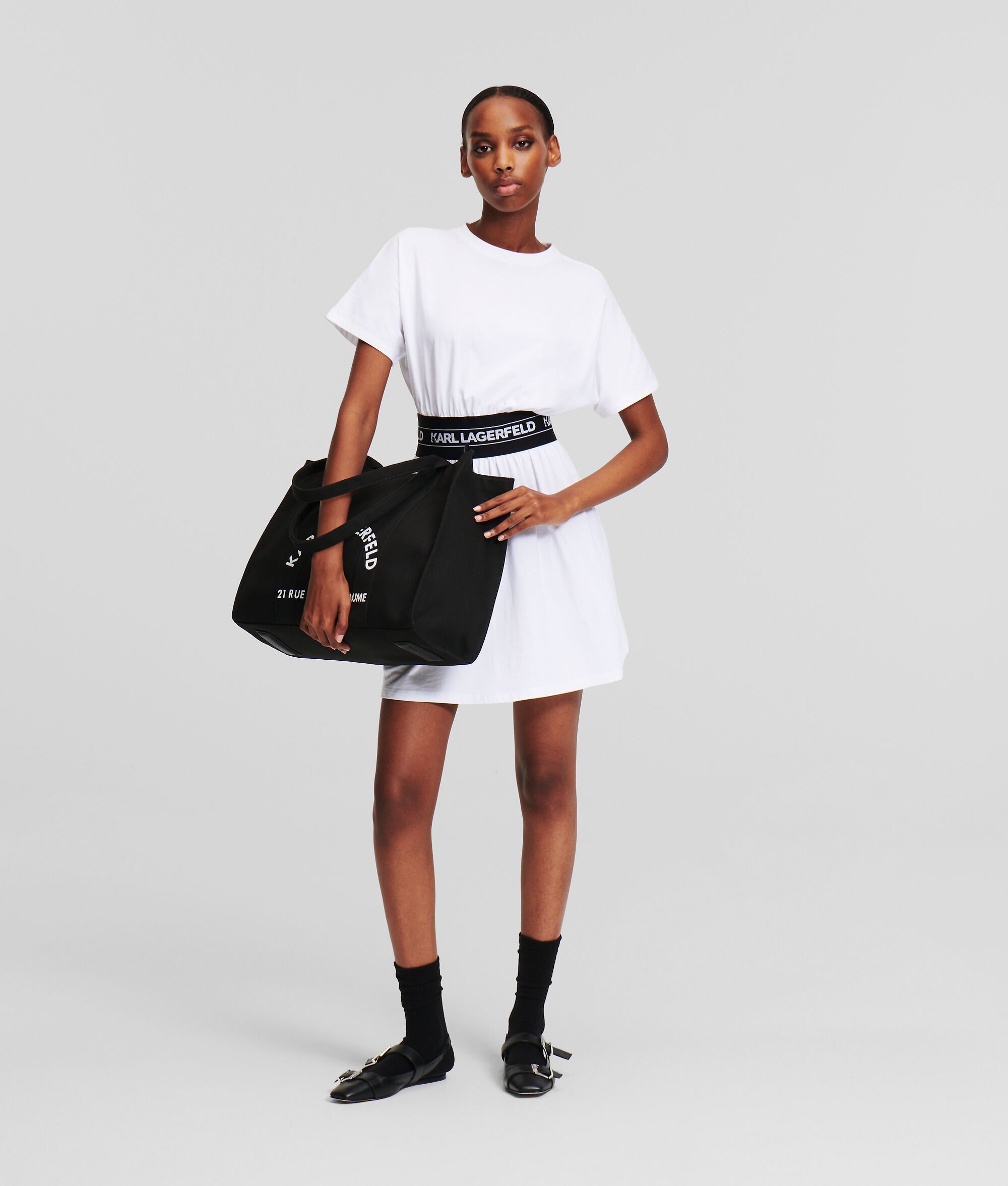 (image for) Resilient KARL LOGO TAPE T-SHIRT DRESS